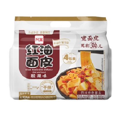 AK Broad Noodle (4pcs 460g) - Sour & Hot - Pinkyy