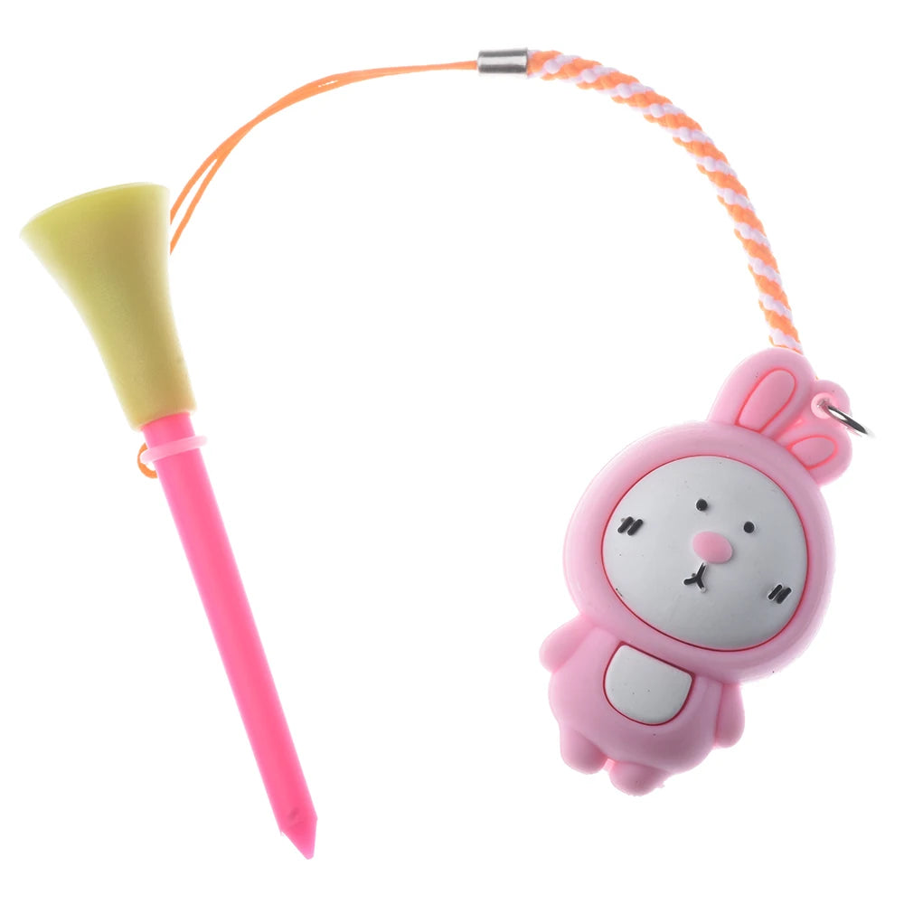 5pc Colourful Golf Tees with Safety Cord - Pinkyy
