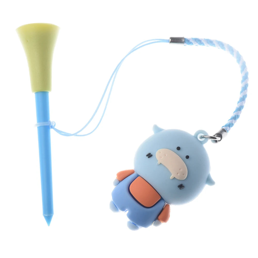 5pc Colourful Golf Tees with Safety Cord - Pinkyy