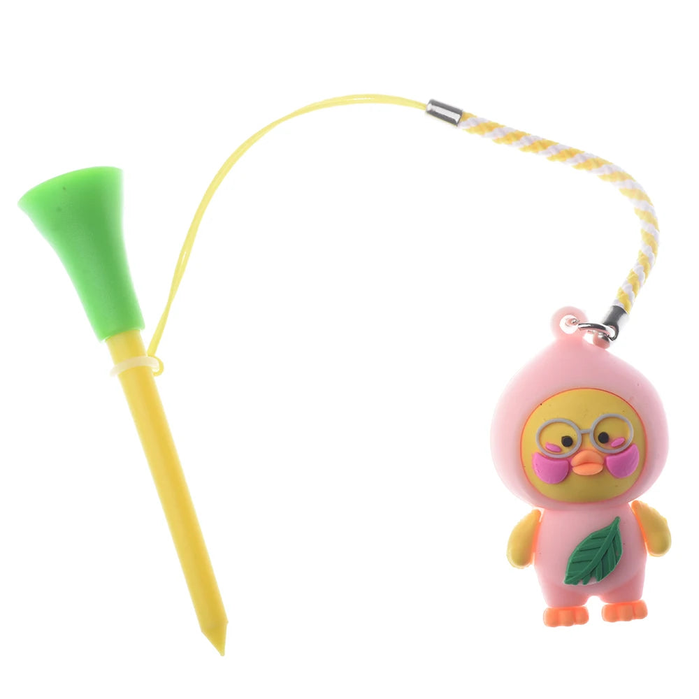 5pc Colourful Golf Tees with Safety Cord - Pinkyy