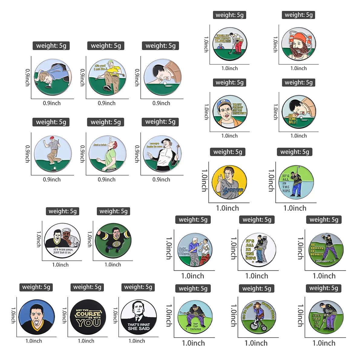 M0.9" Magnetic Golf Cap Clip Marker - Pinkyy