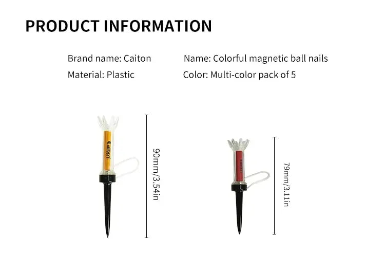 Magnetic Plastic Golf Tee Set - 360° Bounce - Pinkyy
