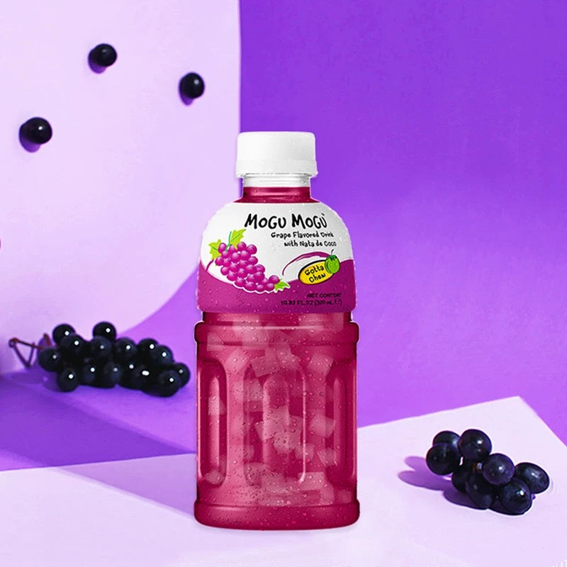 Mogu Mogu  Nata De Coco Drink Grape Flavour 320ML - Pinkyy