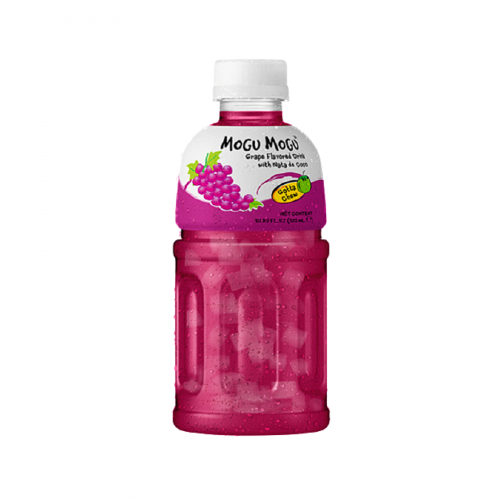 Mogu Mogu  Nata De Coco Drink Grape Flavour 320ML - Pinkyy