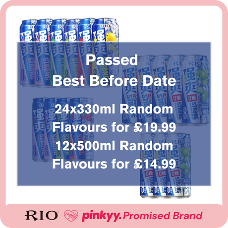 [RIO] Discounted Strong in box (Passed Best Before Date)Juice Soda & Vodka Ready To Drink Cans 8% ABV - Pinkyy