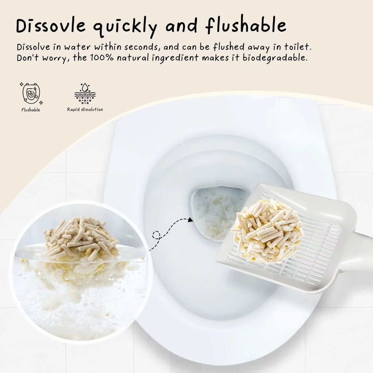 COCOCAT Plant-Based Tofu Cat Litter 2.5kg - Pinkyy