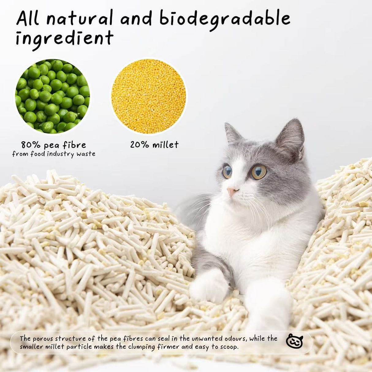COCOCAT Plant-Based Tofu Cat Litter 2.5kg - Pinkyy
